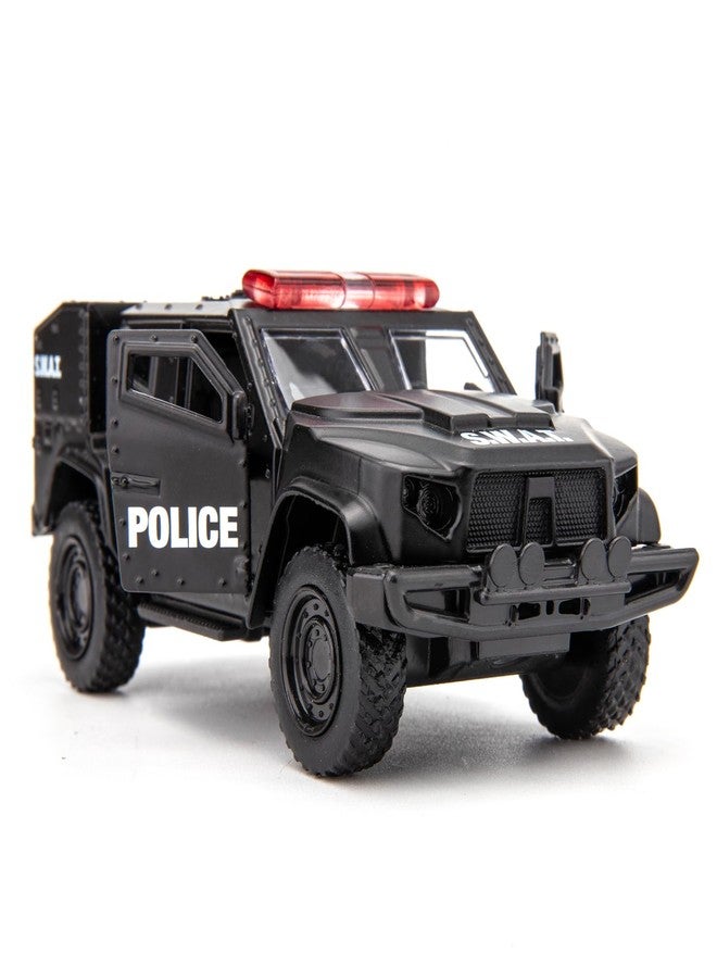 BDTCTK 1/36 Scale JLTV Armored Car Police Car Model, Zinc Alloy Die-Cast Pull Back Vehicles Kid Toys for Boy Girl Gift (Black) - Image 1